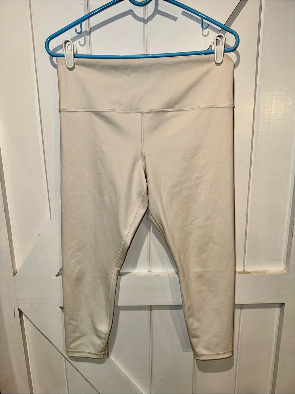 Athleta Ultra High Rise Elation 7/8 Tight Leggings Cream Beige Size Large